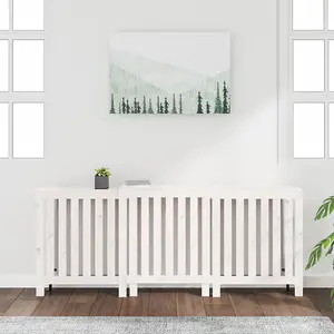 Radiator Cover White 210x21x85 cm Solid Wood Pine