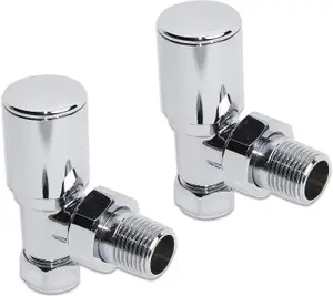 Rinse Bathrooms 15mm Pair of Designer Angled Radiator Valves