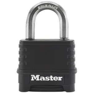 Master Lock Weather tough Black Zinc Combination Padlock (H)46mm (W)57mm