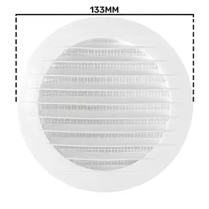 100mm round  White Air Vent Grille/Duct Covers with Fly Screen/Anti-Insect Mesh,push fit