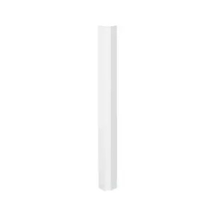 GoodHome Stevia Gloss grey slab Gloss grey Standard Corner post, (W)59mm