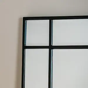 Art Deco Black Framed Mirror 180cm x 80cm