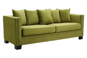 Interiors by Premier Sofia 3 Seat Moss Velvet Sofa