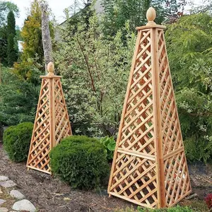 Primrose Wooden Garden Obelisk for Garden Climbers Climbing Plants 64cm x 180cm