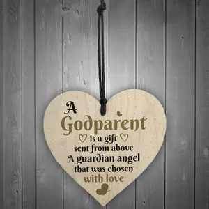 Red Ocean Handmade Godparent Asking Gift For Christening Special Keepsake Thank You Friendship Sign