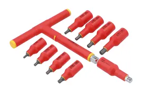 Laser Tools 8561 10pc VDE 1000v Insulated Socket Hex Bit Set