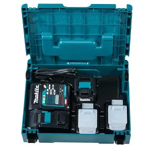 Makita 191K01-6 40v XGT Power Source Kit - 2 x 4.0ah Batteries Charger Makpac