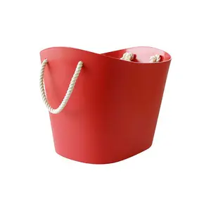 Balcolore Laundry Basket Red / Medium (30.5 cm H x 27 cm W x 40 cm D)