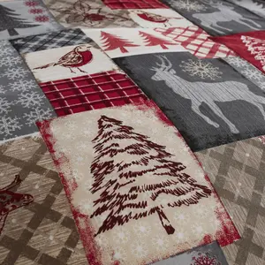 Happy Linen Company Christmas Patchwork Bedding Super King