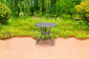 Centurion Supports POSITANO Grey Garden and Patio Cast Aluminium Bistro Table