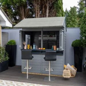 Forest Garden with Single door Reverse apex Wooden Garden bar (H)2360mm x (W)1882mm - Assembly service included