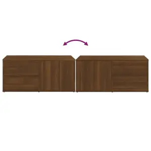 Berkfield TV Cabinet Brown Oak 80x34x36 cm Engineered Wood