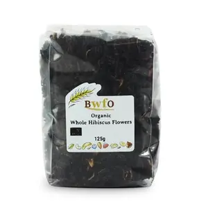 Organic Dried Hibiscus Flower - Whole Petals (Loose Tea) 125G