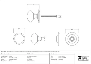 From The Anvil Polished Chrome Round Centre Door Knob