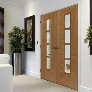 Bela Oak Glazed Unfinished Internal Door