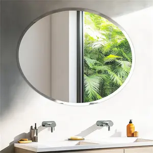 Oval Flat Rithi Wall Mirror 80cm x 60cm