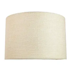 Contemporary and Sleek 12 Inch Cream Linen Fabric Drum Lamp Shade 60w Maximum