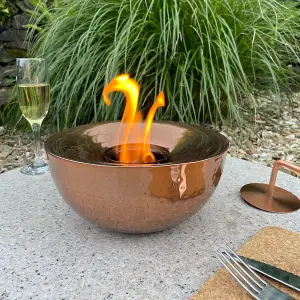 Copper Outdoor Gel Lamp - Garden fire bowl - Patio lighting Garden Lantern