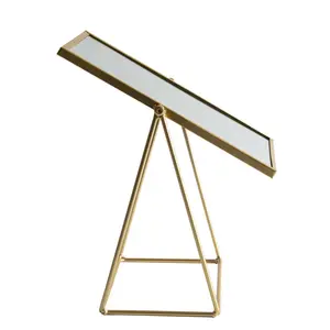 Metal Floor Mirror Gold / 22cm W X 39cm H X 165cm D