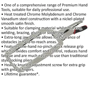 High-Quality 455mm Locking C-Clamp Pliers with 0-160mm Jaw Capacity