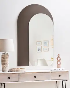 Beliani Retro Wall Mirror PIGNY Brown