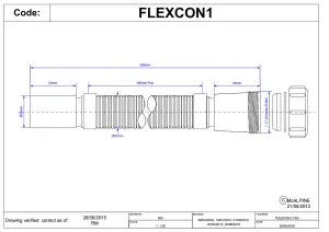 McAlpine FLEXCON1 1.25" Flexible Connector - Universal x Plain Spigot