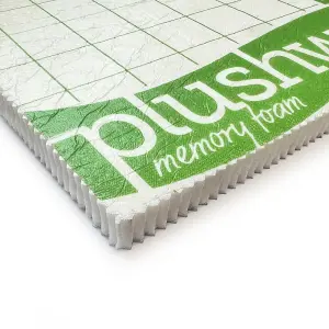 Plushwalk 12mm PU Foam Carpet Underlay 15m2 (11m x 1.37m Roll) Memory Foam Underlayment With Damp Proof Membrane