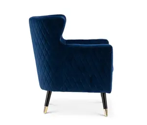 Velvet Blue Alessia Accent Chair