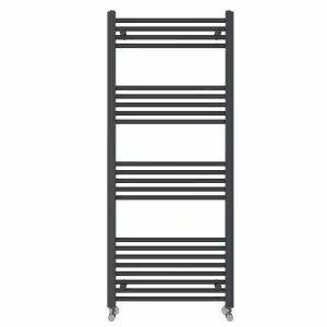 Right Radiators 1400x600 mm Straight Heated Towel Rail Radiator Bathroom Ladder Warmer Anthracite