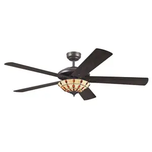 132cm Tiffany 5-Blade Ceiling Fan