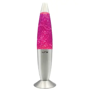 16inch Wax Lava Lamp Mood Motion Relaxation Lighting Bedroom & Living Room Decor - Glitter Pink