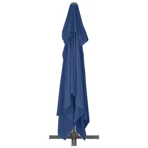 Berkfield Cantilever Umbrella with Aluminium Pole 4x3 m Azure Blue