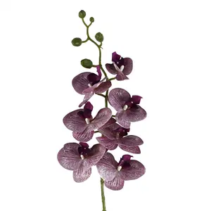 Artificial 100cm Phalaenopsis Orchid Purple Stem