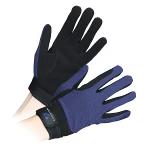 Aubrion Unisex Adult Mesh Riding Gloves Navy (XS)