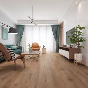 Set of 36 Walnut Effect Wood Grain Self Adhesive PVC Flooring Planks Waterproof Covering 5m²