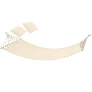 Hammock Eden - with support bars, for 2 people, durable fabric - beige