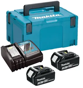 Makita BL1830 18v 2 x 3.0ah Lithium Batteries DC18RC Fast Charger + Makpac Case