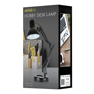 HomeLife 35w 'Swing Poise' Hobby Desk Lamp - Onyx Black