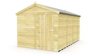 8 x 15 Feet Apex Shed - Single Door Without Windows - Wood - L454 x W231 x H217 cm