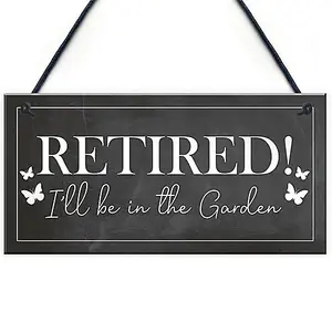 Red Ocean Garden Plaque Novelty Retirement Gift Hanging Door Shed Summer House Sign Gift For Him Her Friendship Gift