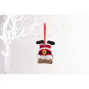 When Santa Got Stuck in the Chimney Tree Hanging Figurine Ornament