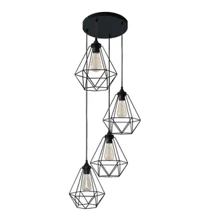 Luminosa Karo Cluster Pendant Ceiling Light Black 35cm