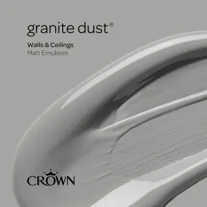 Crown Walls & Ceilings Matt Emulsion Paint Granite Dust - 5L