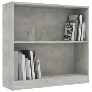 Berkfield Bookshelf Concrete Grey 80x24x75 cm Engineered Wood