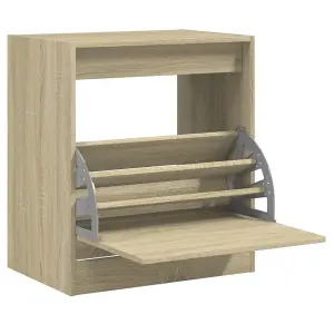 Berkfield Shoe Cabinet Sonoma Oak 60x42x69 cm Engineered Wood