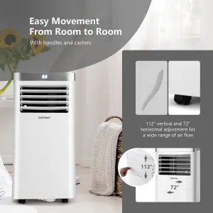 Costway Portable Air Conditioner 9000 BTU 4 in 1 Mobile Cooler Fan and Dehumidifier