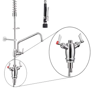 Hommix Udine Tall Commercial Restaurant  Kitchen Pre-Rinse Spray Tap