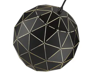 Luminosa Spring Small Dome Ceiling Pendant White, Matt Black, E27