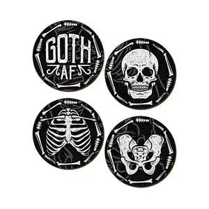 Grindstore Goth AF 4 Piece Coaster Set Black (One Size)