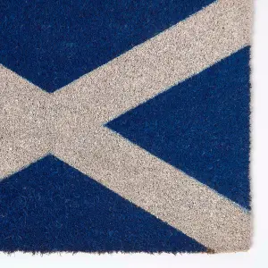 Homescapes Coir Doormat St Andrews Cross Flag, 40 x 60 cm